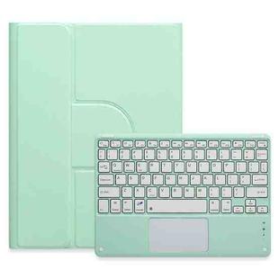 For iPad 10.2 2021 / Air 2019 Square Button 360 Degree Rotatable Bluetooth Keyboard Leather Case with Touchpad(Mint Green)