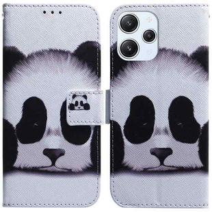 For Xiaomi Redmi 12 Coloured Drawing Flip Leather Phone Case(Panda)