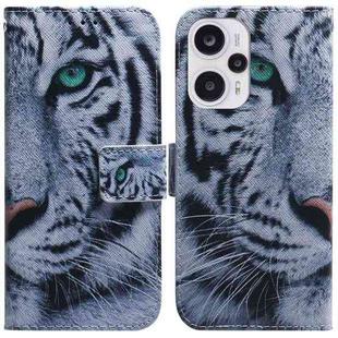 For Xiaomi Poco F5/Redmi Note 12 Turbo Coloured Drawing Flip Leather Phone Case(Tiger)