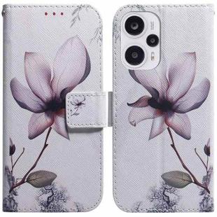 For Xiaomi Poco F5/Redmi Note 12 Turbo Coloured Drawing Flip Leather Phone Case(Magnolia)