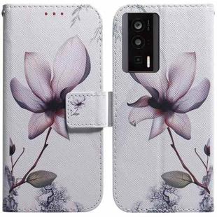 For Xiaomi Poco F5 Pro / Redmi K60 Coloured Drawing Flip Leather Phone Case(Magnolia)