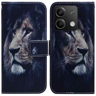 For Xiaomi Redmi Note 13 5G Coloured Drawing Flip Leather Phone Case(Lion)