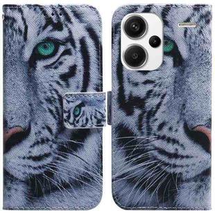 For Xiaomi Redmi Note 13 Pro+ 5G Coloured Drawing Flip Leather Phone Case(Tiger)