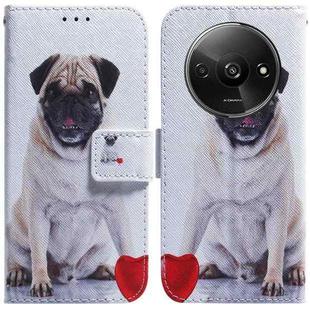 For Xiaomi Redmi A3 Coloured Drawing Flip Leather Phone Case(Pug)