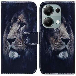 For Xiaomi Redmi Note 13 Pro 4G Coloured Drawing Flip Leather Phone Case(Lion)