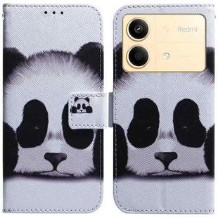 For Xiaomi Redmi Note 13R Pro Coloured Drawing Flip Leather Phone Case(Panda)