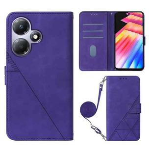 For Infinix Hot 30 Play / X6835 Crossbody 3D Embossed Flip Leather Phone Case(Purple)