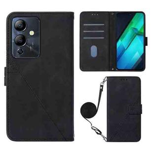 For Infinix Note 12i 2023 / G85 Crossbody 3D Embossed Flip Leather Phone Case(Black)