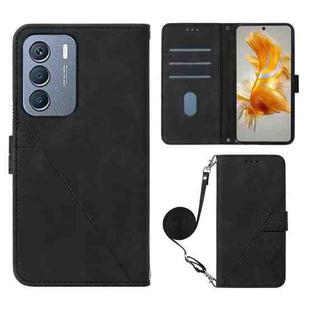 For Infinix Zero 5G 2023 / T781 Crossbody 3D Embossed Flip Leather Phone Case(Black)