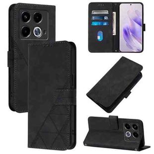 For Infinix Note 40 5G Crossbody 3D Embossed Flip Leather Phone Case(Black)