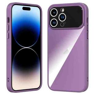 For iPhone 15 Pro Large Window Acrylic + TPU Phone Case(Night Purple)