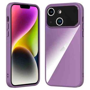 For iPhone 15 Large Window Acrylic + TPU Phone Case(Night Purple)