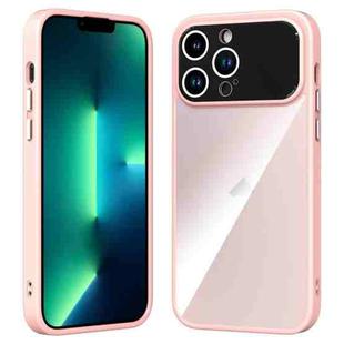 For iPhone 13 Pro Max Large Window Acrylic + TPU Phone Case(Light Pink)