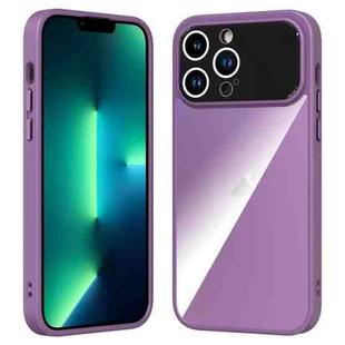 For iPhone 13 Pro Large Window Acrylic + TPU Phone Case(Night Purple)