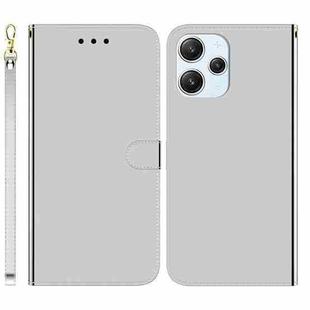 For Xiaomi Redmi 12 Imitated Mirror Surface Leather Phone Case(Silver)