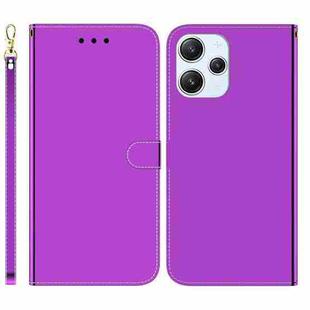 For Xiaomi Redmi 12 Imitated Mirror Surface Leather Phone Case(Purple)