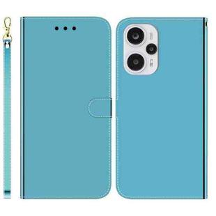 For Xiaomi Poco F5/Redmi Note 12 Turbo Imitated Mirror Surface Leather Phone Case(Blue)