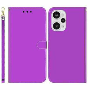 For Xiaomi Poco F5/Redmi Note 12 Turbo Imitated Mirror Surface Leather Phone Case(Purple)