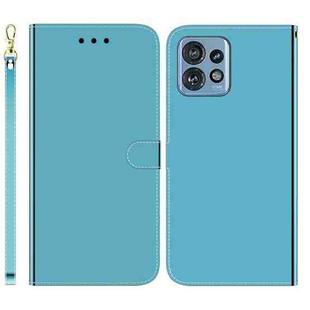 For Motorola Edge 40 Pro Imitated Mirror Surface Leather Phone Case(Blue)