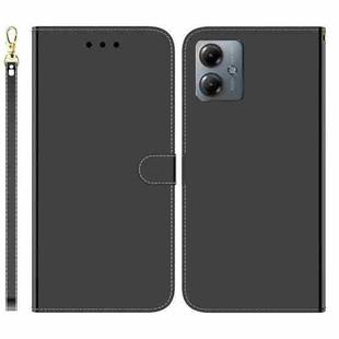 For Motorola Moto G14 Imitated Mirror Surface Leather Phone Case(Black)