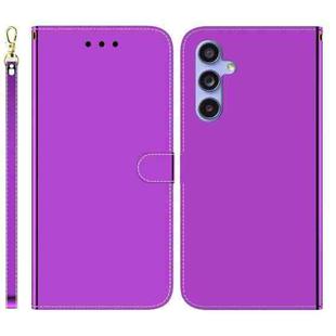 For Samsung Galaxy S23 FE 5G Imitated Mirror Surface Leather Phone Case(Purple)