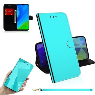 For Huawei P Smart 2020 Lmitated Mirror Surface Horizontal Flip Leather Case with Holder & Card Slots & Wallet & Lanyard(Mint Green)