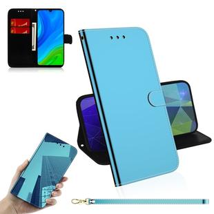 For Huawei P Smart 2020 Lmitated Mirror Surface Horizontal Flip Leather Case with Holder & Card Slots & Wallet & Lanyard(Blue)