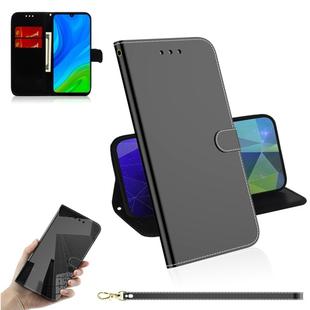 For Huawei P Smart 2020 Lmitated Mirror Surface Horizontal Flip Leather Case with Holder & Card Slots & Wallet & Lanyard(Black)