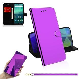 For Nokia 1.3 Lmitated Mirror Surface Horizontal Flip Leather Case with Holder & Card Slots & Wallet & Lanyard(Purple)