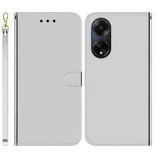 For OPPO A98 5G / F23 5G India Imitated Mirror Surface Leather Phone Case(Silver)