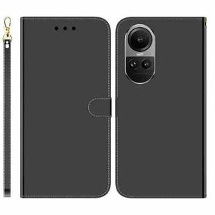 For OPPO Reno10 5G Global/Reno10 Pro Global Imitated Mirror Surface Leather Phone Case(Black)