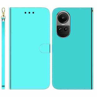 For OPPO Reno10 5G Global/Reno10 Pro Global Imitated Mirror Surface Leather Phone Case(Mint Green)