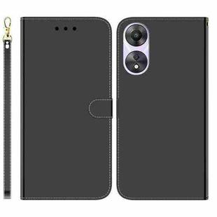 For OPPO A78 4G Imitated Mirror Surface Leather Phone Case(Black)