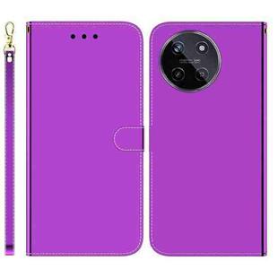 For Realme 11 4G Global Imitated Mirror Surface Leather Phone Case(Purple)