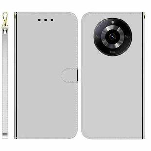 For Realme 11 5G/Narzo 60 India Version Imitated Mirror Surface Leather Phone Case(Silver)
