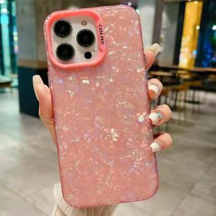 For iPhone 15 Pro Max IMD Shell Texture TPU + Acrylic Phone Case(Pink)