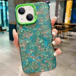 For iPhone 15 IMD Shell Texture TPU + Acrylic Phone Case(Green)