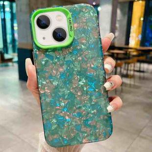 For iPhone 14 Plus IMD Shell Texture TPU + Acrylic Phone Case(Green)