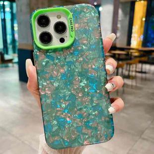 For iPhone 14 Pro Max IMD Shell Texture TPU + Acrylic Phone Case(Green)