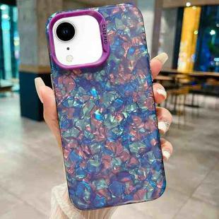 For iPhone XR IMD Shell Texture TPU + Acrylic Phone Case(Purple)
