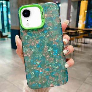 For iPhone XR IMD Shell Texture TPU + Acrylic Phone Case(Green)