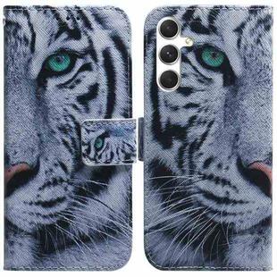 For Samsung Galaxy S24 5G Coloured Drawing Flip Leather Phone Case(Tiger)