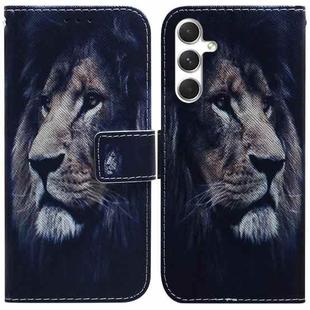 For Samsung Galaxy S24 5G Coloured Drawing Flip Leather Phone Case(Lion)