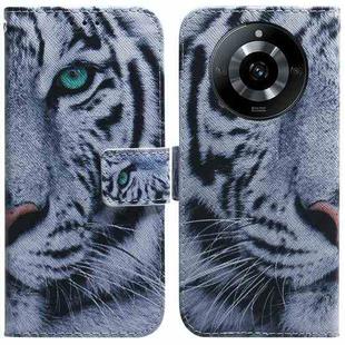 For Realme 11 5G/Narzo 60 India Version Coloured Drawing Flip Leather Phone Case(Tiger)