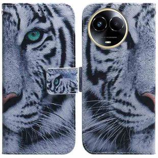 For Realme 11 5G Global Coloured Drawing Flip Leather Phone Case(Tiger)