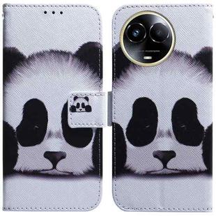 For Realme 11 5G Global Coloured Drawing Flip Leather Phone Case(Panda)