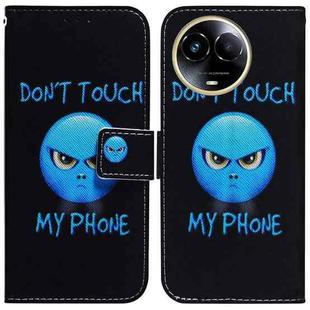 For Realme 11 5G Global Coloured Drawing Flip Leather Phone Case(Anger)