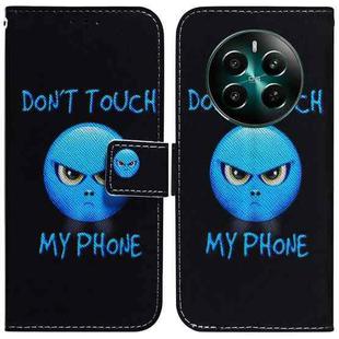 For Realme 12+ Coloured Drawing Flip Leather Phone Case(Anger)