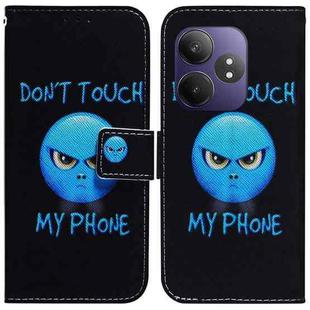 For Realme GT 6 / GT 6T / GT Neo6 Coloured Drawing Flip Leather Phone Case(Anger)