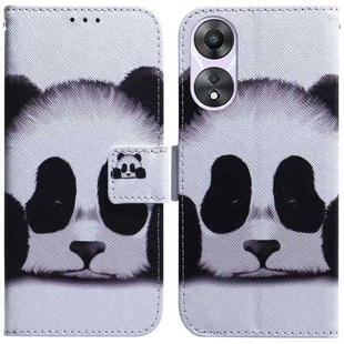 For OPPO A78 4G Coloured Drawing Flip Leather Phone Case(Panda)